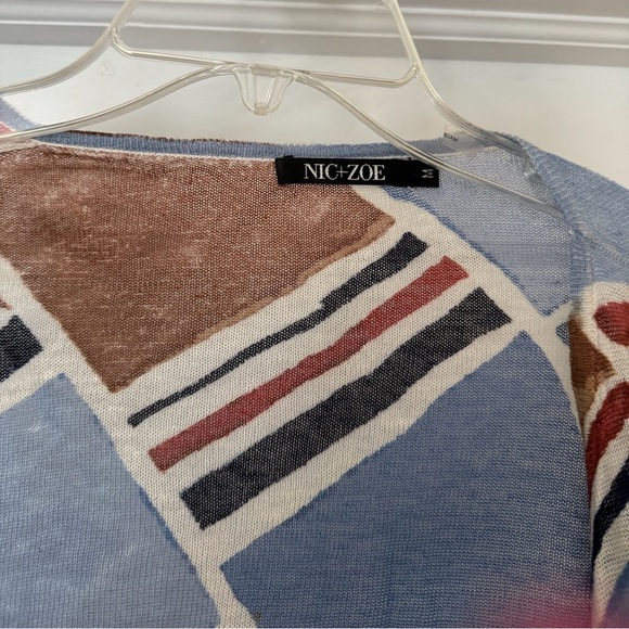 Nice & Zoe Linen blend very wrap top size M - Picture 6 of 8